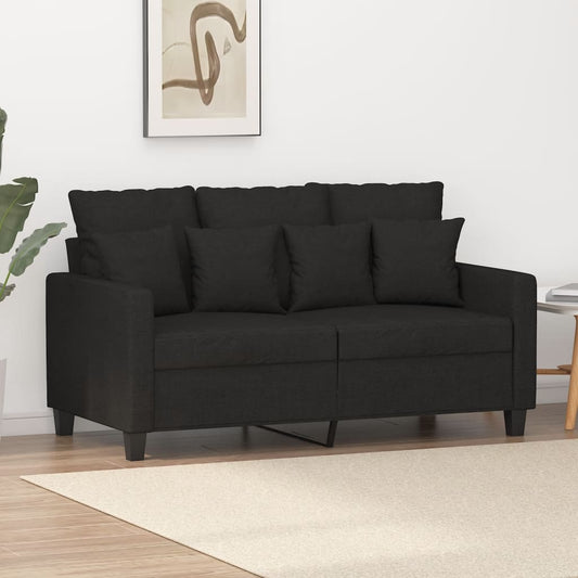 2-seater sofa in fabric, 120 cm, black