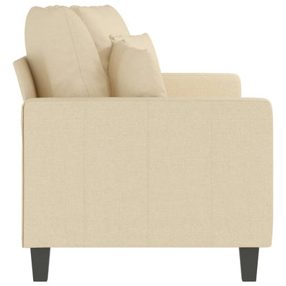 Sofá de 2 lugares tecido 140 cm cor creme