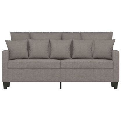 Sofá de 2 lugares tecido 140 cm cinzento-acastanhado