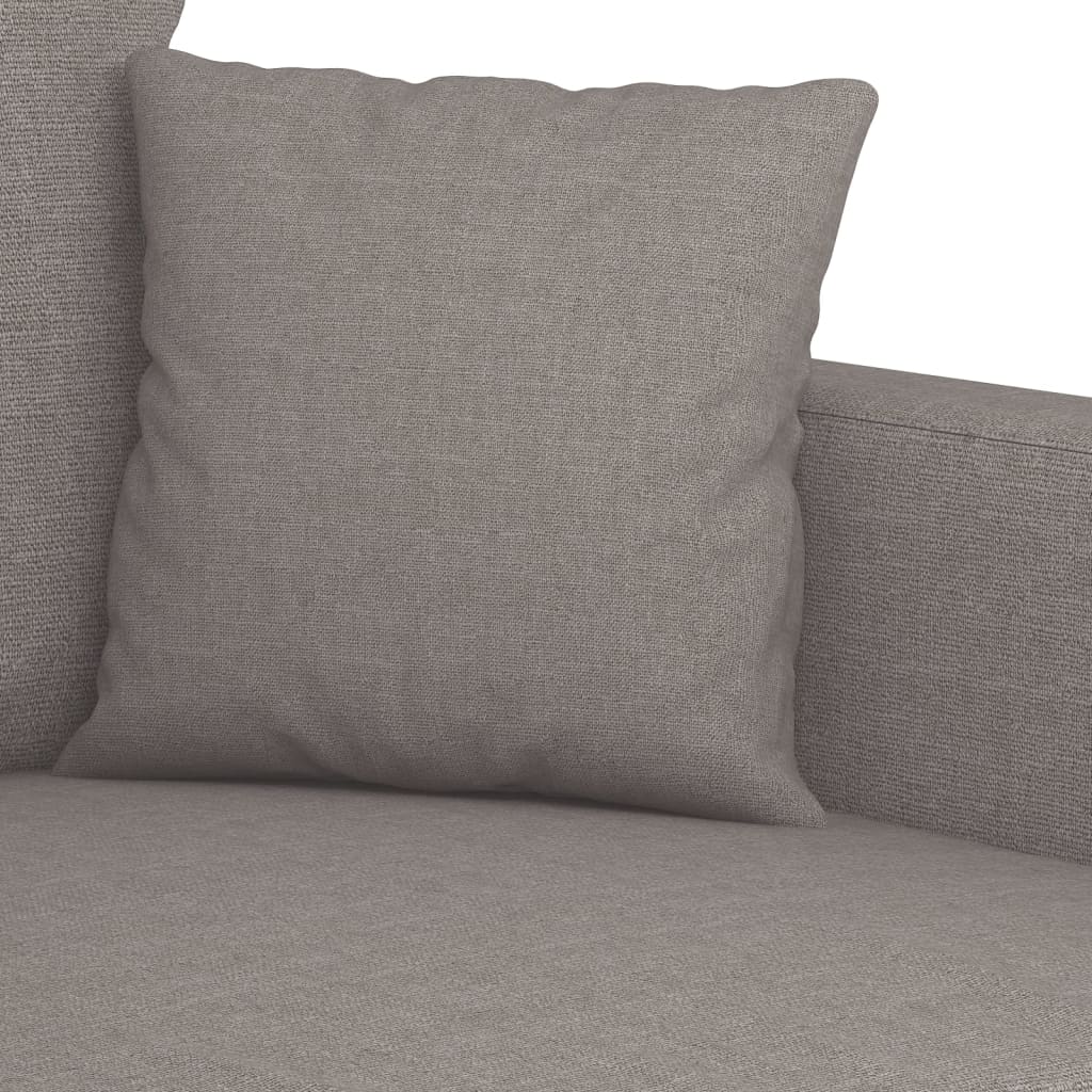 Sofá de 2 lugares tecido 140 cm cinzento-acastanhado