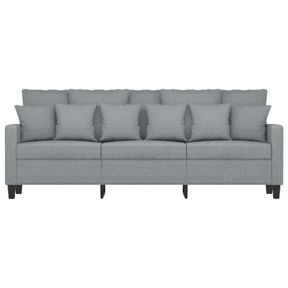 3-seater sofa 180 cm light grey fabric