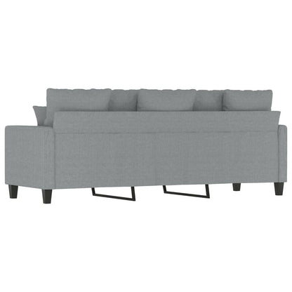 3-seater sofa 180 cm light grey fabric