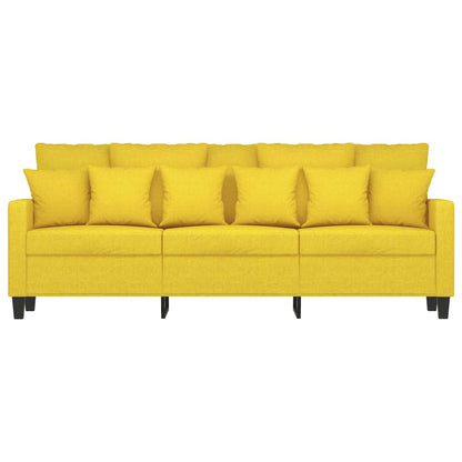 3-seater sofa 180 cm light yellow fabric