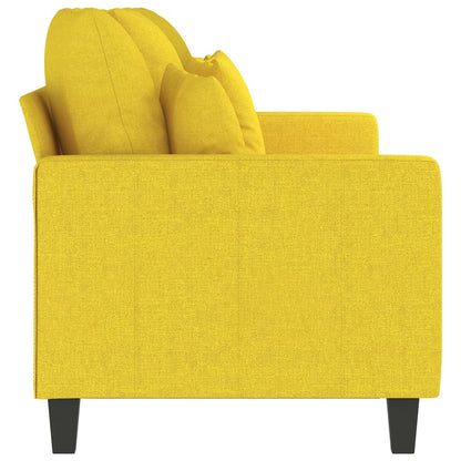 3-seater sofa 180 cm light yellow fabric