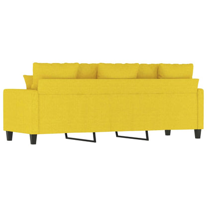 3-seater sofa 180 cm light yellow fabric