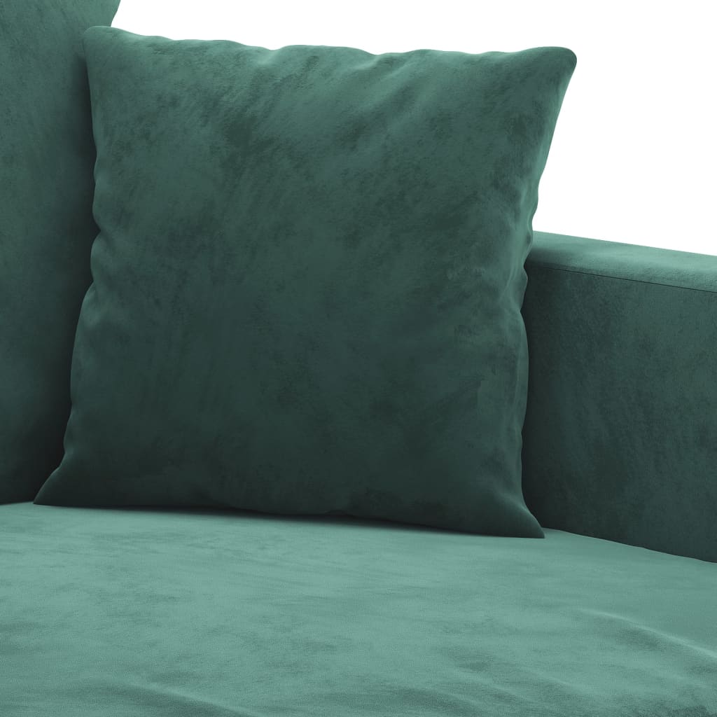 Sofá de 2 lugares 120 cm veludo verde-escuro