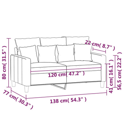 Sofá de 2 lugares 120 cm veludo verde-escuro