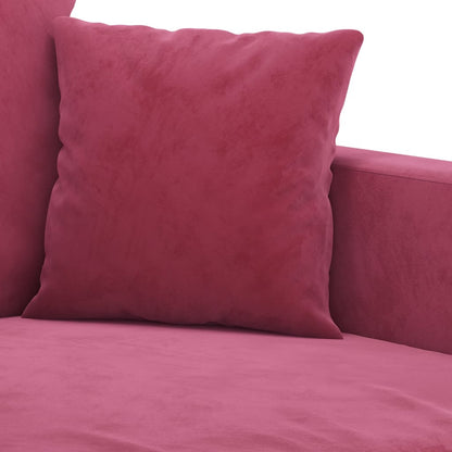 Sofá de 2 lugares veludo 140 cm vermelho tinto