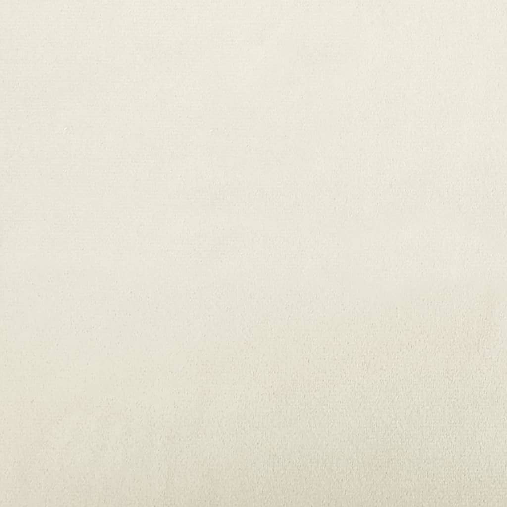 Sofá de 3 lugares 180 cm veludo cor creme
