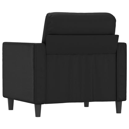 Poltrona couro artificial 60 cm preto