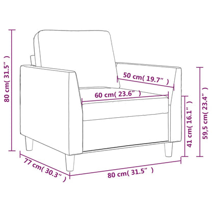 Poltrona couro artificial 60 cm preto