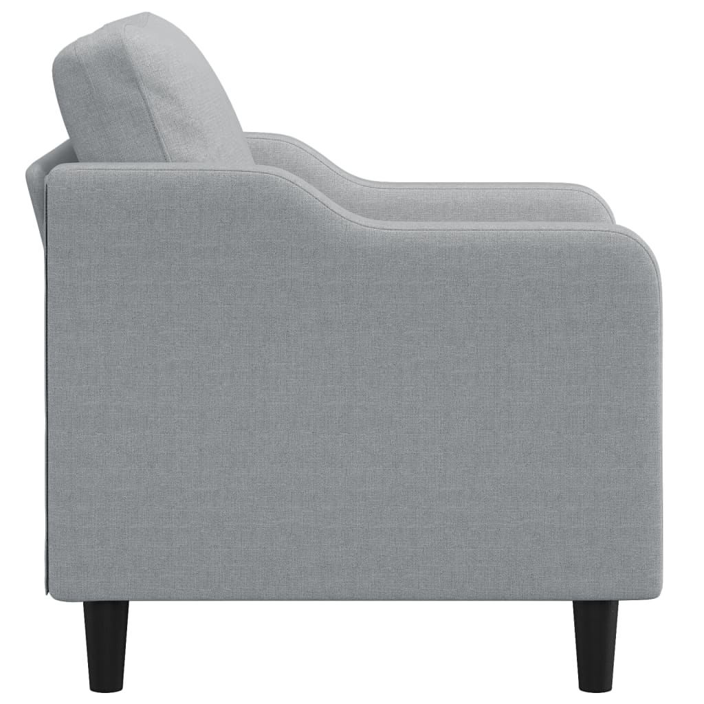 60 cm light grey fabric armchair