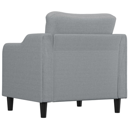 60 cm light grey fabric armchair