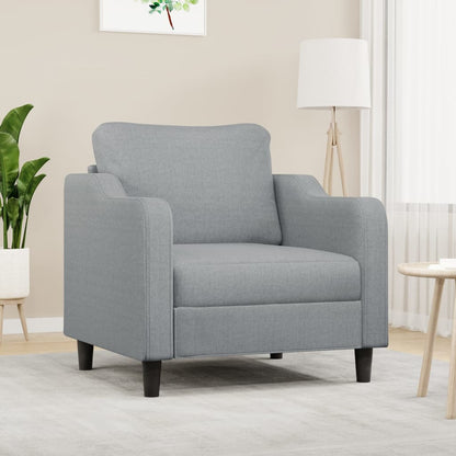 60 cm light grey fabric armchair
