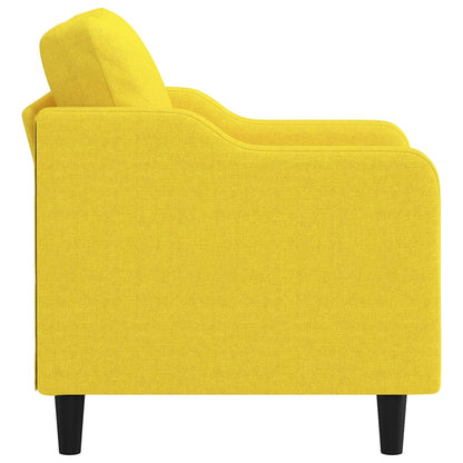 60 cm armchair in light yellow fabric