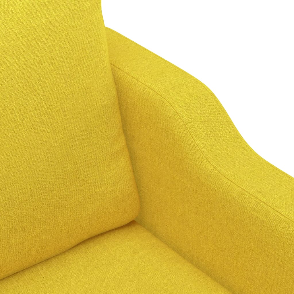 60 cm armchair in light yellow fabric
