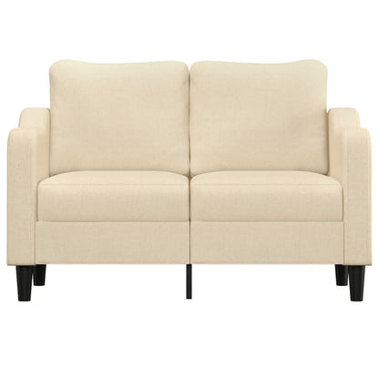 Sofá de 2 lugares tecido 120 cm cor creme