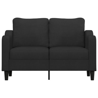 Sofá de 2 lugares tecido 120 cm preto