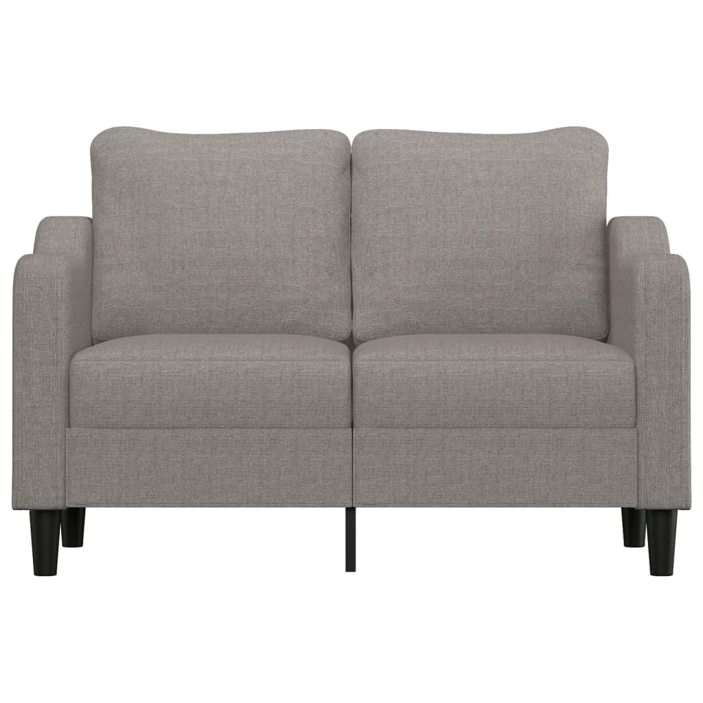 2-seater sofa in 140 cm grey-brown fabric
