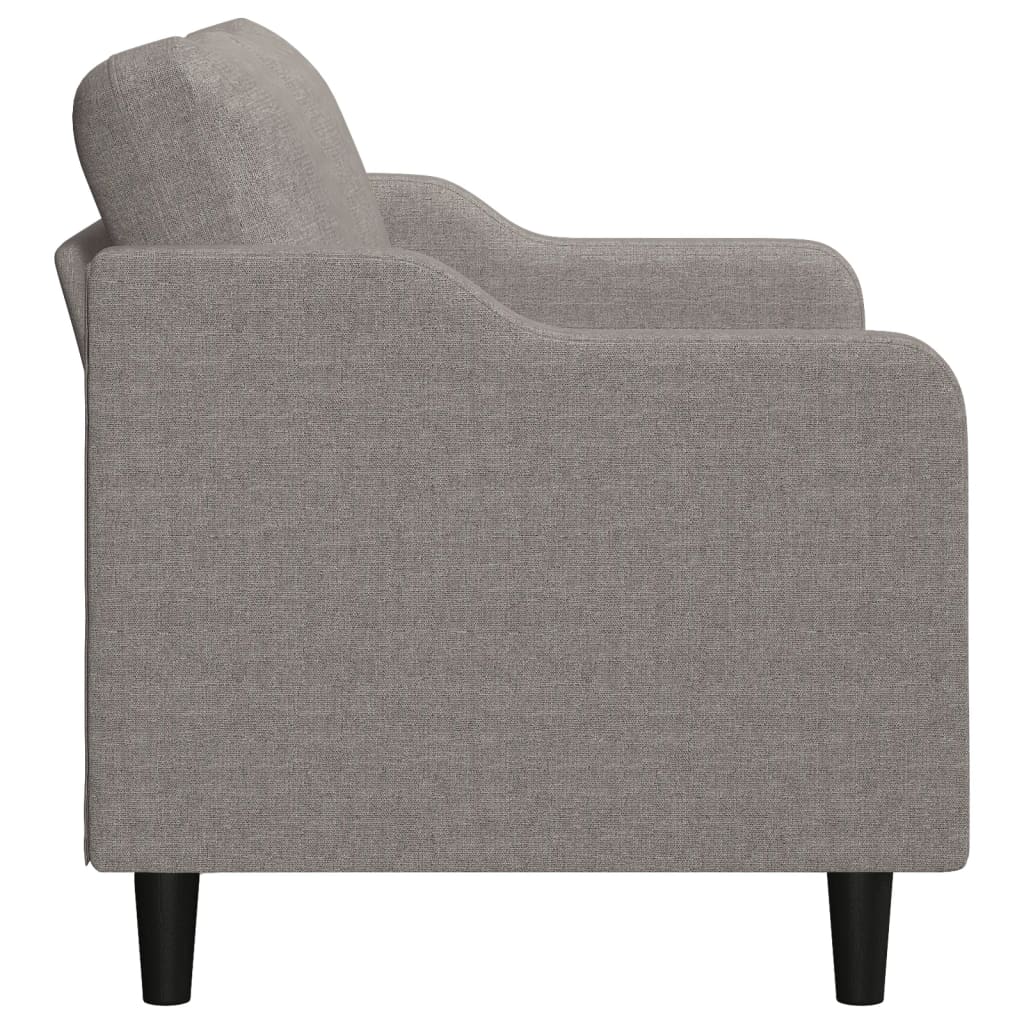 2-seater sofa in 140 cm grey-brown fabric