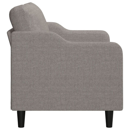 2-seater sofa in 140 cm grey-brown fabric