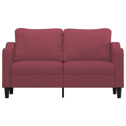 Sofá de 2 lugares tecido 140 cm vermelho tinto