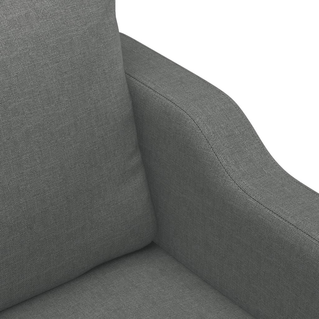 Sofá de 3 lugares 180 cm tecido cinza-escuro