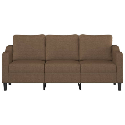 3-seater sofa in brown fabric 180 cm