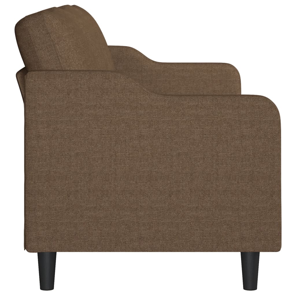 3-seater sofa in brown fabric 180 cm