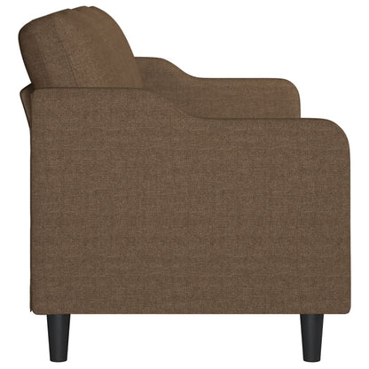 3-seater sofa in brown fabric 180 cm