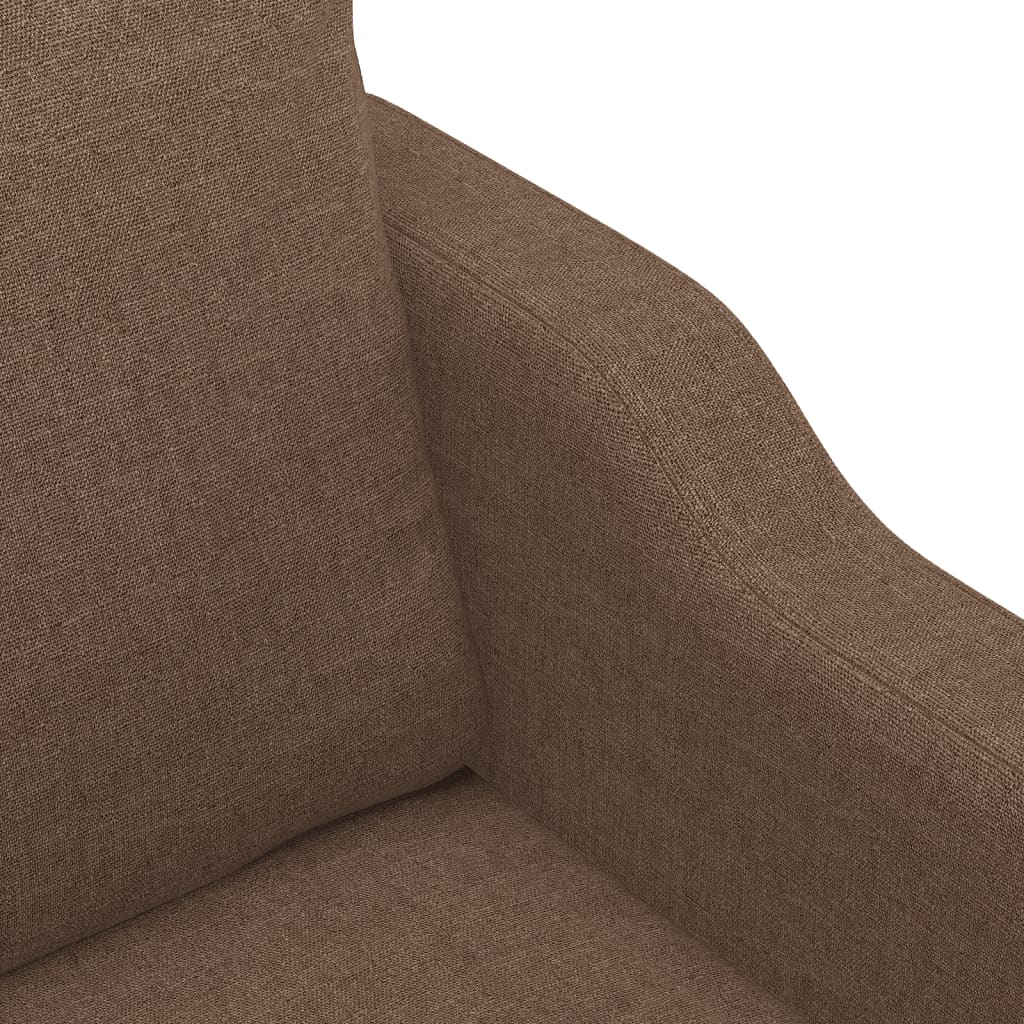 3-seater sofa in brown fabric 180 cm