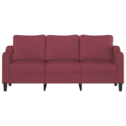 Sofá de 3 lugares tecido 180 cm vermelho tinto
