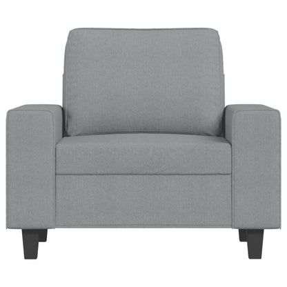 60 cm light grey fabric armchair