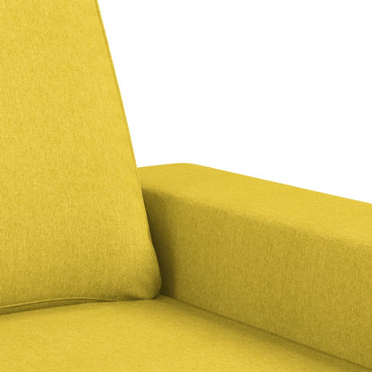 Sofá de 2 lugares 120 cm tecido amarelo-claro