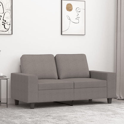 2-seater sofa in 120 cm grey-brown fabric