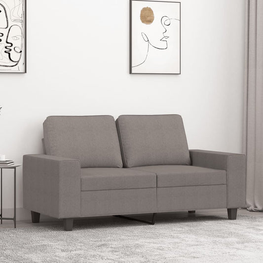 2-seater sofa in 120 cm grey-brown fabric