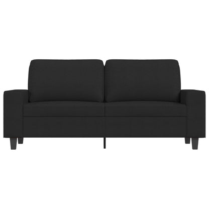 Sofá de 2 lugares tecido 140 cm preto