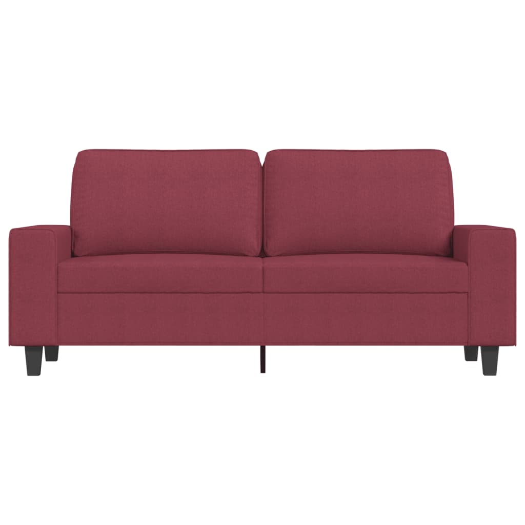 Sofá de 2 lugares tecido 140 cm vermelho tinto