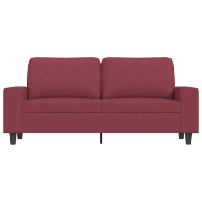 Sofá de 2 lugares tecido 140 cm vermelho tinto