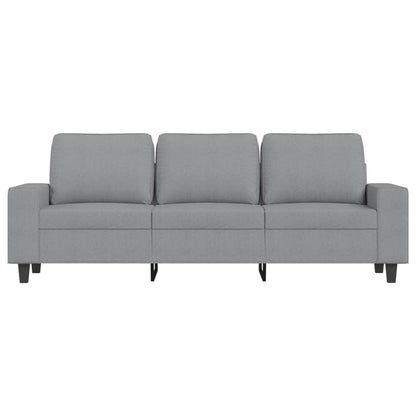 Sofá de 3 lugares 180 cm tecido cinza-claro