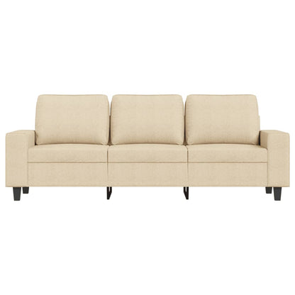Sofá de 3 lugares tecido 180 cm cor creme