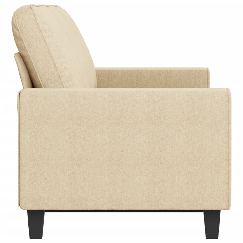 Sofá de 3 lugares tecido 180 cm cor creme