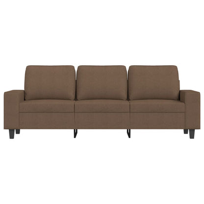 Sofá de 3 lugares tecido 180 cm castanho