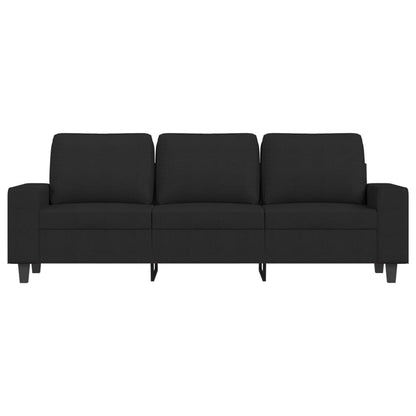 Sofá de 3 lugares tecido 180 cm preto