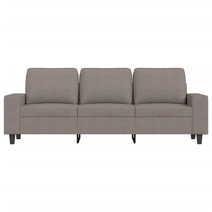 Sofá de 3 lugares tecido 180 cm cinzento-acastanhado