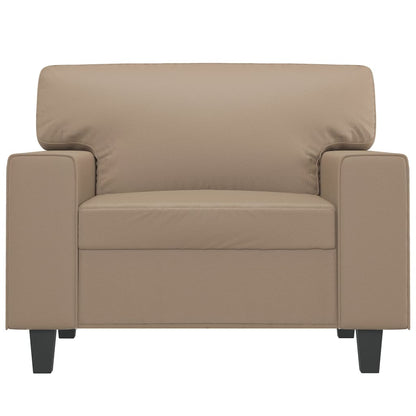 60 cm armchair in cappuccino faux leather