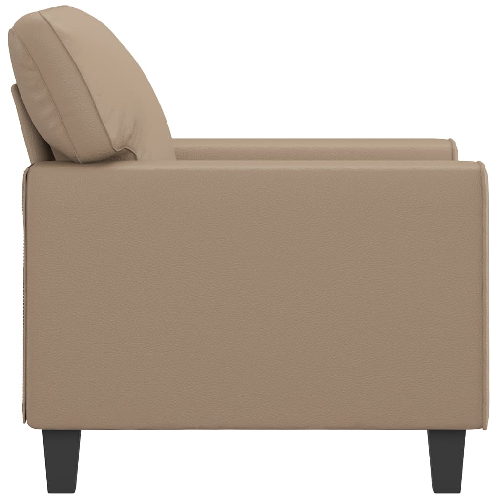 60 cm armchair in cappuccino faux leather