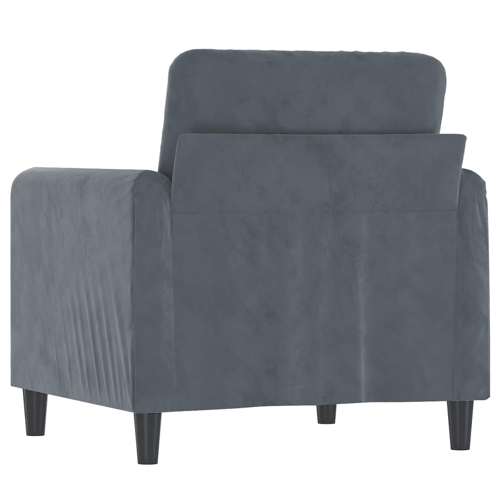 Poltrona 60 cm veludo verde-escuro
