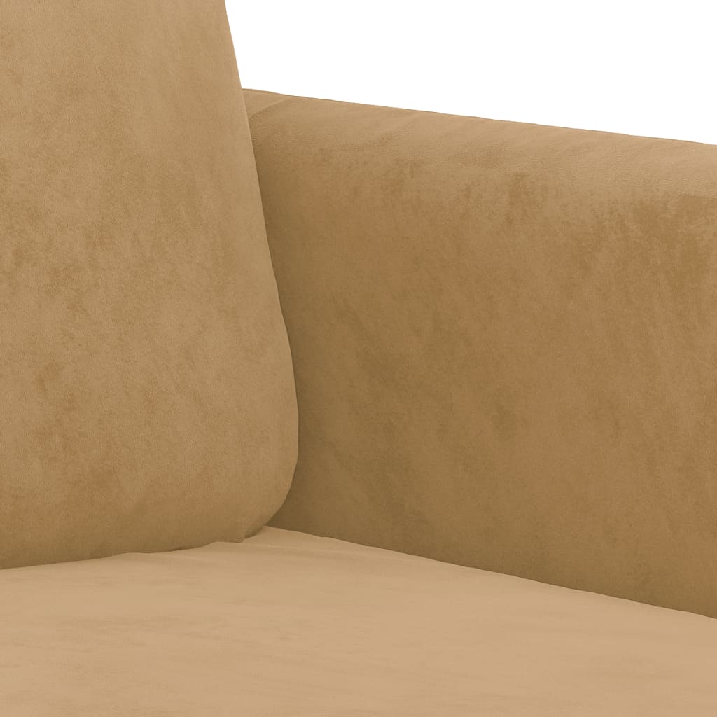 60 cm brown velvet armchair