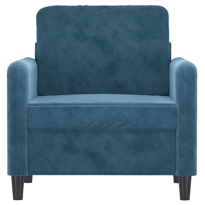 60 cm blue velvet armchair